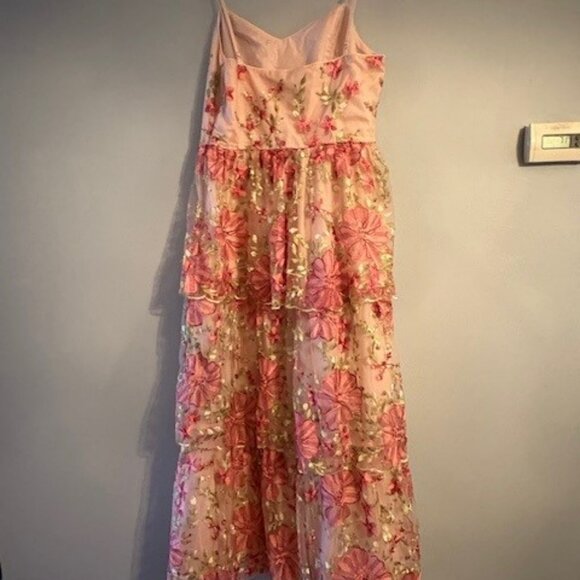 Endless Rose - Floral Embroidered Tiered Maxi Dress - Picture 4 of 7